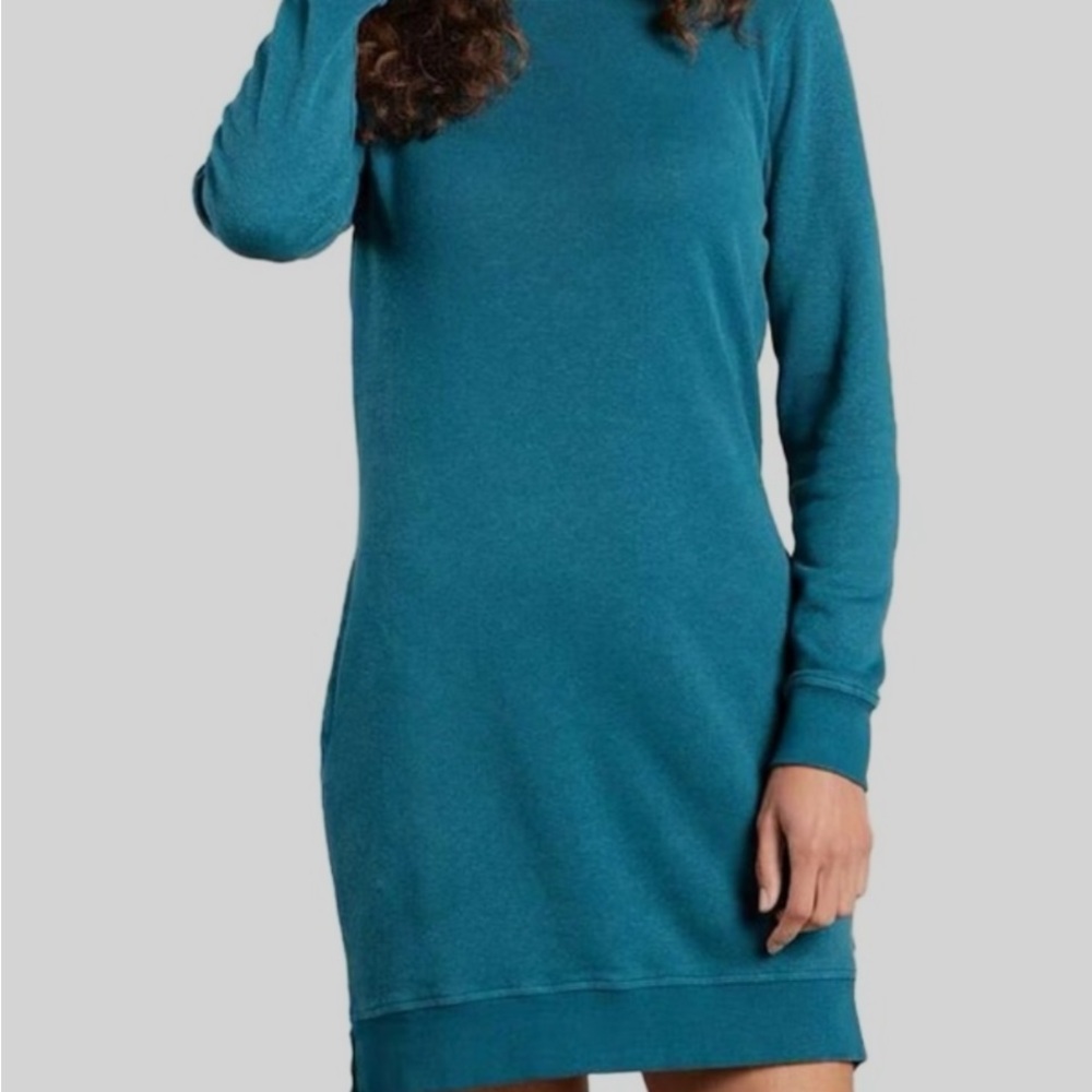 Mock neck sweatshirt dress